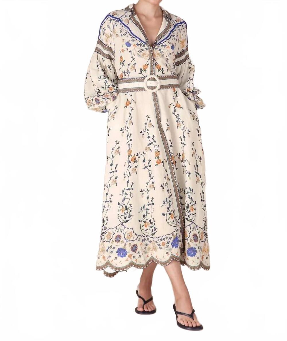 NEW SCARLETT POPPIES flora danica long dress in white